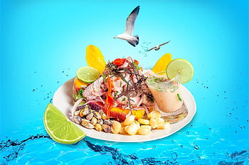 ceviche, playa, ceviche Mixto