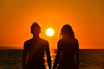 sunset, romance, nature, sea, water, relationship, love, sun