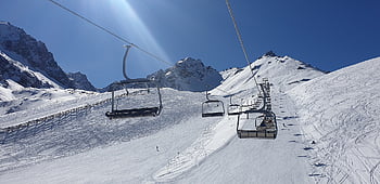 hory, almaty, Kazachstán, panoráma, shymbulak, krajina, Příroda, cesta, sníh, lyže, cestovat