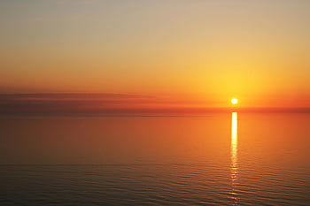 tramonto, acqua calma, oceano, Riflessioni dorate, tranquillo, mare, orizzonte, tranquillo, calmo, sera, bellezza naturale, sereno