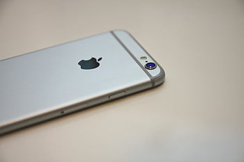 Űrszürke iPhone 6, közelkép, ezüst okostelefon, kamera, logo, technológiai témák, Életmód témák
