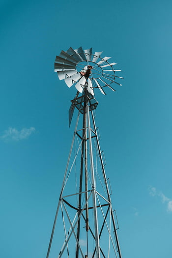 Moulin à vent, kissimmee, ciel bleu, grand moulin à vent, ciel clair, Floride, moulin à vent frappant, photo de moulin à vent, photographie de moulin à vent, moulin à vent en plein air, paysage rural