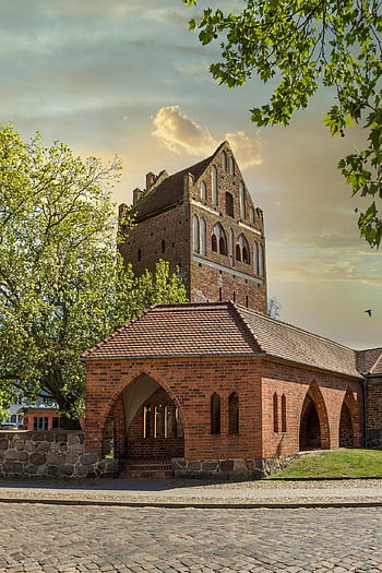 prenzlauerská brána, muzeum, starý, městská zeď, templin, uckermark, architektura, historický, historické centrum, středověk, kamenná zeď