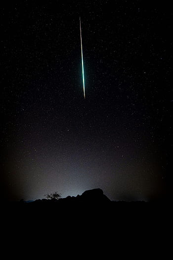 starry sky, falling meteor, night sky, dark landscape, celestial beauty, meteor streak, starry night, night scene, meteor shower, night photography, starry heavens