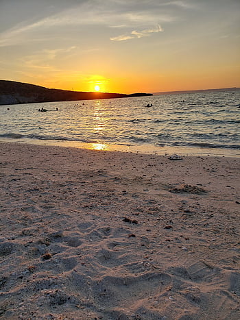 moře, pláž, písek, západ slunce, la paz, baja california sur, playa, Pohled