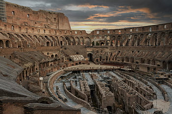 colosseo, architettura antica, tramonto, Roma, Italia, vista accattivante, sito storico, anfiteatro, rovine romane, destinazione del viaggio, punto di riferimento