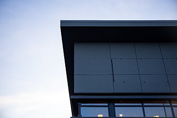 Moderní designová architektura, budova, design, podrobnosti, majetek, večer, vnější, Domov, Dům, živobytí, luxus