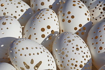 easter Eggs, eggs, easter, design, decoration, egg Shells, ornaments, decorative, holiday, handicraft, white Eggs