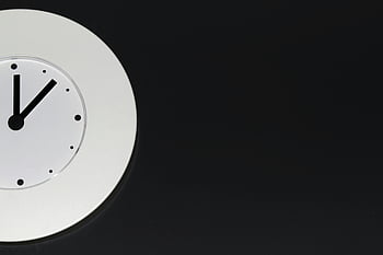 orologio analogico bianco, Orologio minimalista, l'una, Sfondo nero elegante, orologio analogico, sfondo nero, design minimalista, orologio bianco, orologio, orologio da parete, orologio moderno