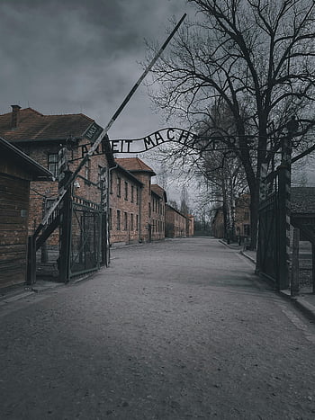 Osvětim, koncentrační tábor, arbeit macht frei, vstupní brána, Polsko, nacistický, temný, ikonický, historické místo, holocaust, pamětní