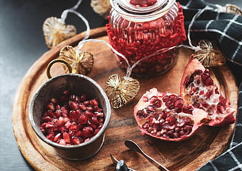 jablko, granátové jablko, ovoce, vitamíny, stálý život, Vánoce, zdravý, dezert, příchod