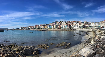 pobřežní, vesnice, krajina, voda, Příroda, venku, životní prostředí, nebe, scénický, přírodní, uklidnit