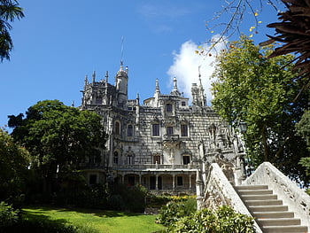 quinta Da Regaleira, palace, landmark, castle, building, facade, historical, heritage, sintra, portugal
