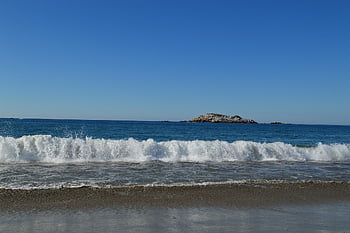playa, aréna, mar, olas, ostrov, sol, Pacifik