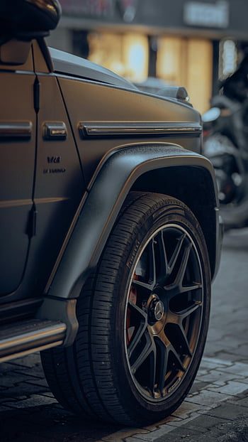 Mercedes Benz G-Class, Luxusní SUV, Design kola, Černý povrch, detailní pohled, Stylový design, kola automobilu, SUV kolo, Mercedes Wheel, luxusní vozidlo, černá suv