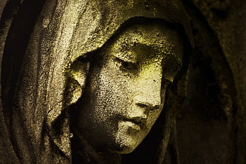 cimitero, lapide, tomba, statua, pietra, vecchio, morto, funerale, lutto, una candela, memoria