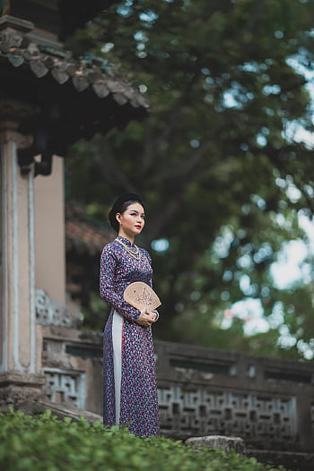 wanita, ao dai, model, Asia, wanita muda, mode, tradisional, gaun, gaya, wanita bergaya, anggun