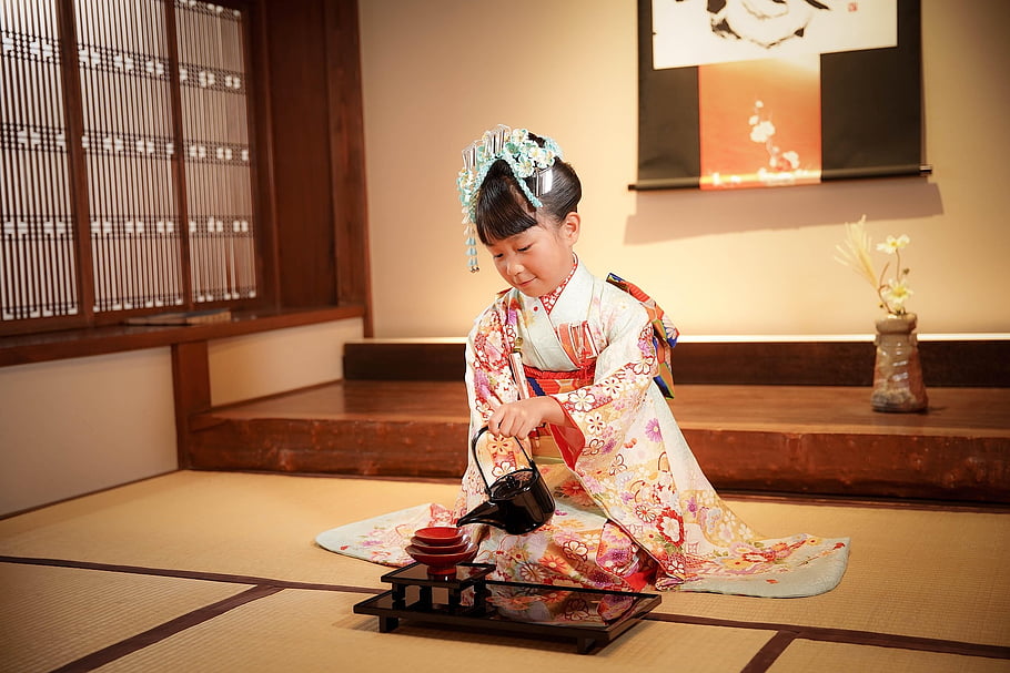 child, kimono, traditional, portrait, cultural, beauty, kid
