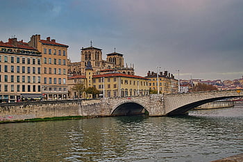 kanál, cestovat, cestovní ruch, dok, saone, quai de saône, město, lyon, Francie