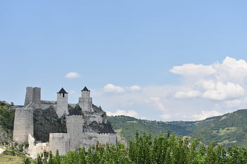 fortress, castle, tower, building, medieval, serbia, golubac, djerdap, danube, history, tourism