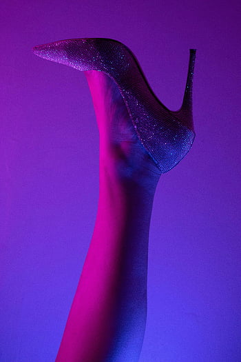 high heels, stylish high heel, purple background, elegant fashion, glittery shoe, women's footwear, fashion accessory, high heel shoe, vibrant purple, sparkling high heel, elegant footwear