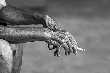 man, cigarette, smoker, smoking, wrinkled Skin, elderly Man, monochrome, black And White, cigarette Smoking, hands, tobacco