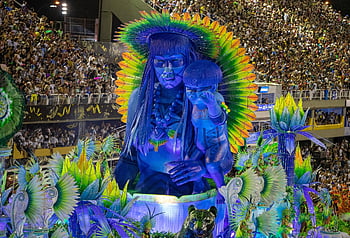 rio De Janeiro, carnival, the Sambodromo, samba School, vila Isabel, parade, tank, samba, suit, feathers