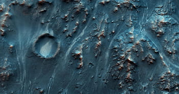 Mars, savirikas maasto, rappeutunut kraatteri, kaksoisvaikutus, NASA, JPL, MRO, arizonan yliopisto, geologia, tähtitiede, tiede