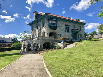 Leland Banning House, Avondale Avenue, Cincinnati, Ohio, North Avondale, Second Renaissance Revival, Richardson Romanesque, stone construction, red tile roof, arches, eclectic style