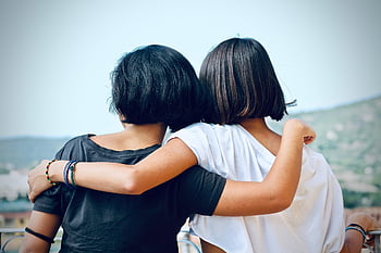 friendship, hug, girls, love, sincerity, loyalty, sympathy, affection, friends, women, people