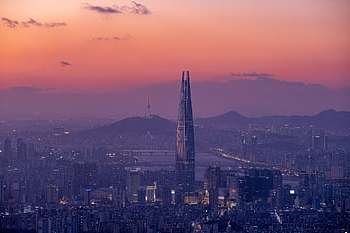 building, glow, city, night View, architecture, lotte Tower, namsan Tower, seoul, korea, republic Of Korea