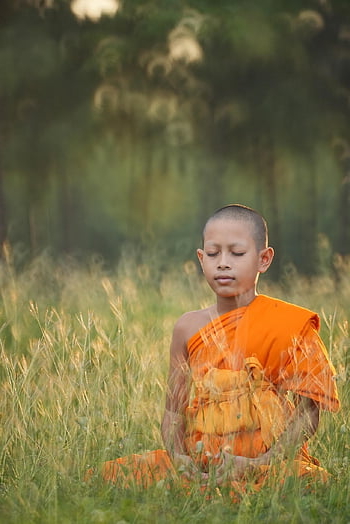 Mönch, Yoga, Meditation, Anfänger, Thailand