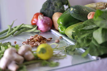 fresh groceries, healthy cooking, organic vegetables, fresh vegetables, nuts, colorful display, healthy food, fresh produce, table display, healthy ingredients, organic produce