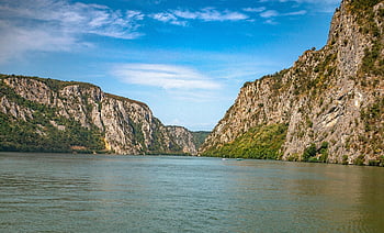 Danubio, río, Rio Danubio, naturaleza, montañas, paisaje