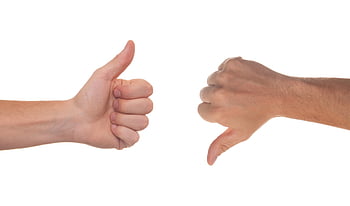 pros, cons, compare, choice, decision, select, like, dislike, thumb, choose, hand