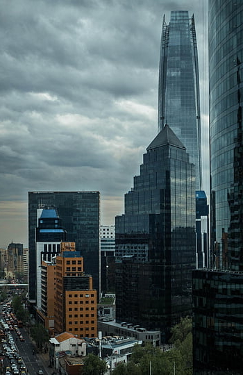 santiago, město, Chile, městský, budova, futuristický, moderní, Manhattan
