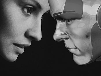 robot, lovers, man, woman, android, futuristic, robotics, cyborg, machine, humanoid