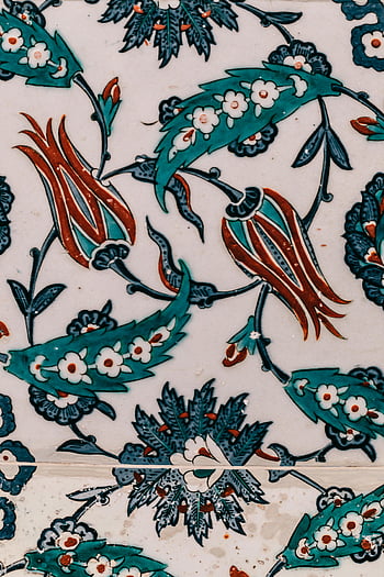 zblízka fotografie, květinový design, umělecké keramické dlaždice, Květinové vzory, Istanbul, krocan, keramický vzor, dekorativní dlaždice, tradiční umění, Ozdobený design, kulturní umění
