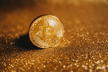 bitcoin, detail, třpytivé zlaté pozadí, Digitální finance, Podrobný výstřel, cryptocurrency, zlaté třpytky, Finanční symbol, digitální měny, mince, finance