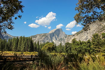půl kopule, yosemitu, Kalifornie, usa, Příroda, krajina, útes, Skála, hory, údolí, hora