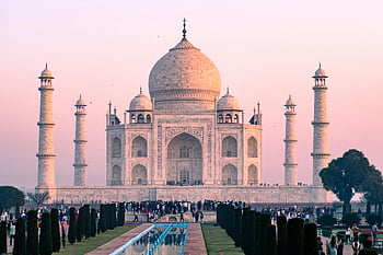 Taj Mahal, agra, uttar pradesh, Indie, západ slunce, Majestátní architektura, podmanivá krása, kultovní mezník, historická památka, cíl cesty, světového dědictví