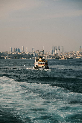 færge, bosphorus, istanbul skyline, hav, Kalkun, by-, maritim, skønhed, sejlads, bybilledet, havnefronten