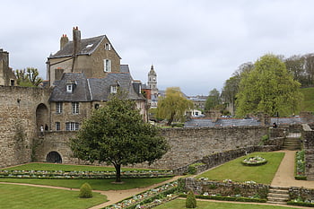 vannes, Příroda, brittany, Bretagne, breizh, město, středověký, zahrada, francouzština, hradba, Francie
