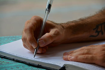 muž psaní, notebook, detail, ruce, pero, studie, podnikání, Psaní v knize, Zaměřte se na ruce, Ideální pro studium, Obchodní témata
