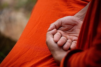 Mönch, Meditation, Hände, Haltung, Yoga, Sri Lanka, Mudra, Pose, Geste, asiatisch