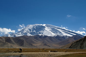 muztagata, pamir, hora, krajina, Příroda, Čína, xinjiang, dálnice karakorum, ledovce, modrá Hora