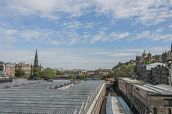 Waverley, stazione waverley, Edimburgo, paesaggio urbano, Scozia, città, architettura, costruzione, natura, turismo, case