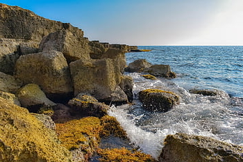rocky Coast, sea, waves, boulders, rocks, breakwaters, ocean, seascape, landscape, nature, cliff