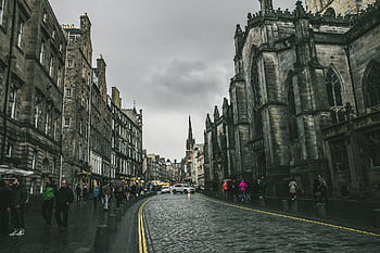 royal Mile, nature, high Street, edinburgh, old, scotland, architecture, building, hill, city, tourism