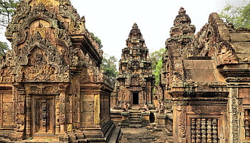 Kambodža, angkor, banteay srei, chrám, sochařství, růžový pískovec, khmer, archeologie, zřícenina, antický, pierre
